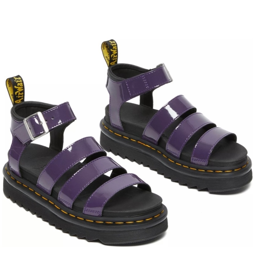 Dr Martens Blaire Patent Leather Strap Sandals